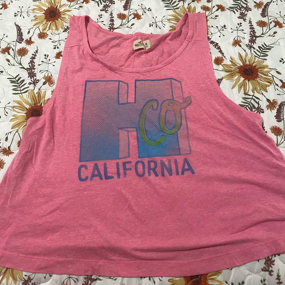 Hollister Pink Graphic Tank